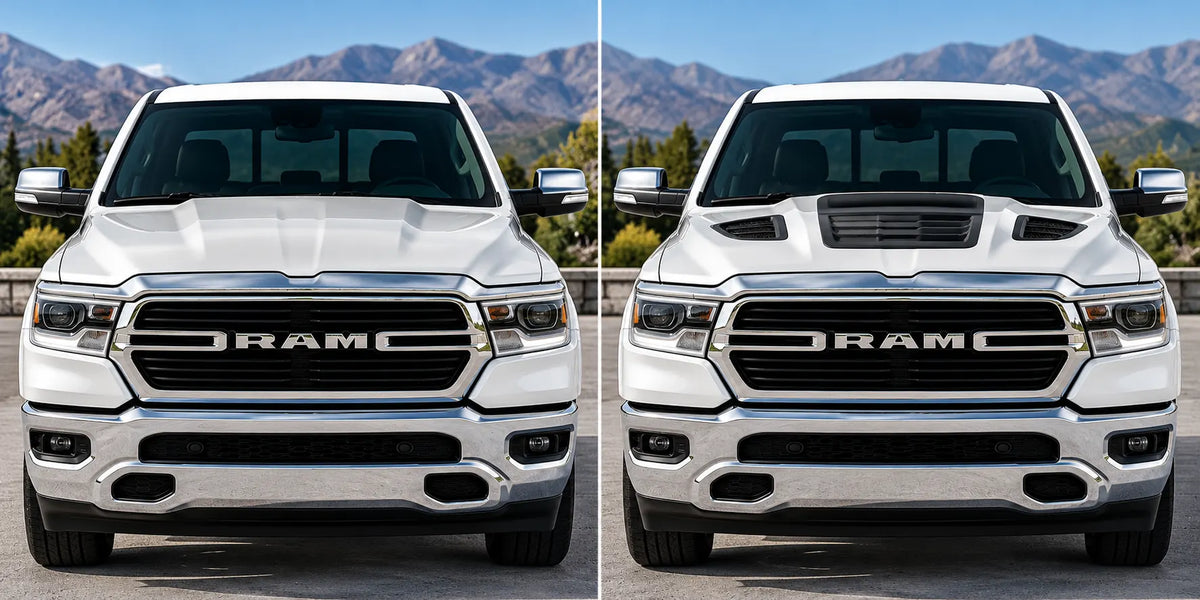 2019–2024 Ram 1500 Big Horn to Rebel/Sport Performance Hood Conversion – Painted to Match