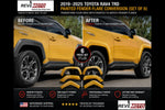 2019–2025 Toyota RAV4 TRD Painted Fender Flare Conversion (OEM | Set of 6) | Painted to Match, Ready to Install - Before and After Image