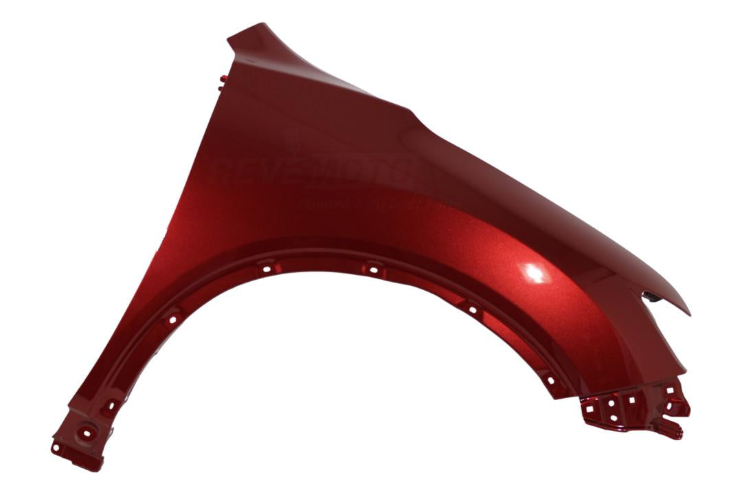 2019 Nissan Rogue Driver Side Fender Painted Right, Passenger-Side Red Pearl (NAH) 631006FL0A NI1241212 ReveMoto Replacement Painted Auto Parts