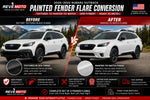 2020-2022 Subaru Outback Painted Fender Flare Conversion Kit (Set of 4) | Painted to Match, Ready to Install - Before and After
