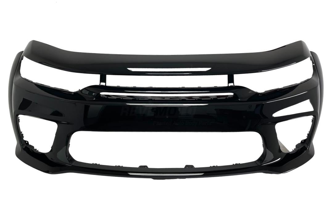 2020-2023 Dodge Charger Front Bumper Painted (WITH: Wide Body Models) Black (PX8) 68488285AC CH1000A43 ReveMoto Painted Auto Parts Replacement