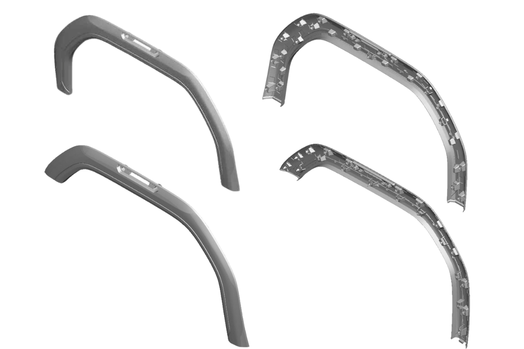 2020-2023 GMC Sierra Fender Flare Painted (2500HD/3500HD | WITH: Flex, 6.6L V8 | Set of 4) ReveMoto Replacement Painted Auto Parts