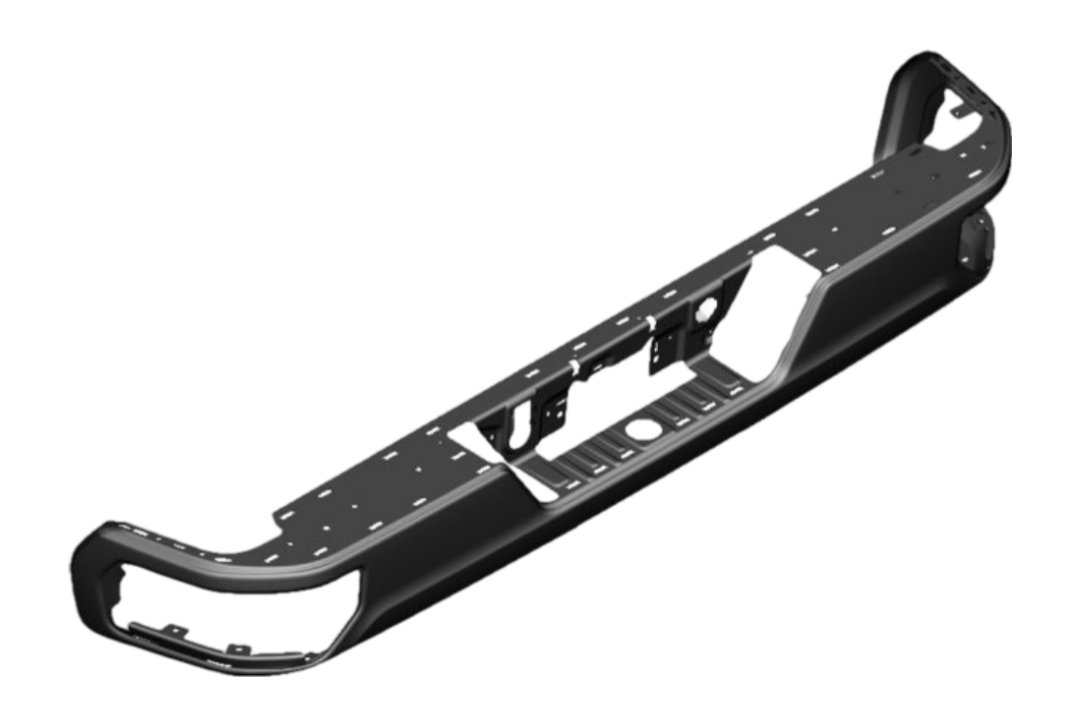 2020-2023 GMC Sierra Rear Bumper Painted (2500HD/3500 HD | Single Exhaust | WITHOUT: Park Assist Sensor Holes) 84574363 GM1102569 ReveMoto Painted Auto Body Parts
