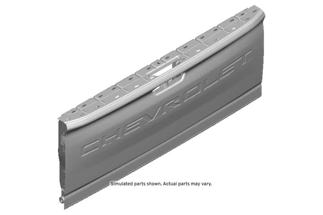 2020-2025 Chevrolet Silverado Tailgate Painted (2500 HD/3500 HD | WITH: Power Assist) 86793712 ReveMoto Painted Auto Body Parts