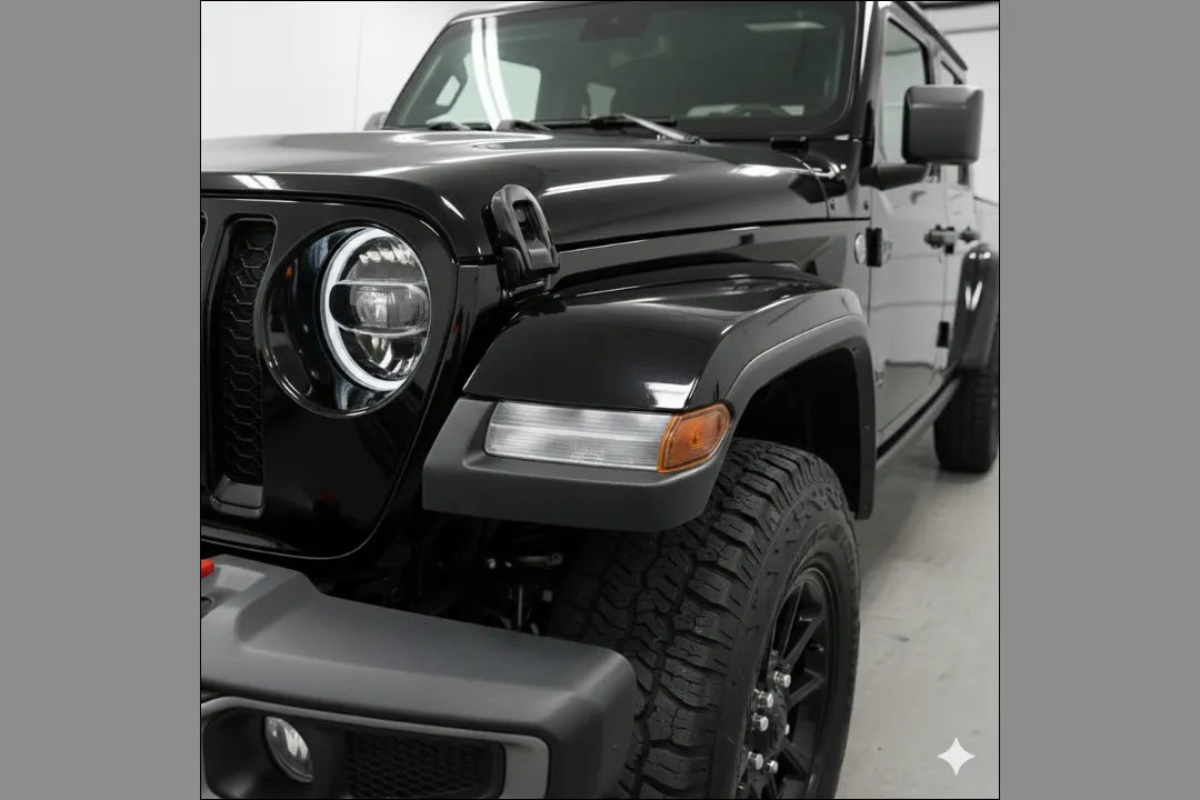 2020-2025 Jeep Gladiator Front Fender Flare Painted (Left, Driver-Side) Black (PX8) 6CE67TZZAH