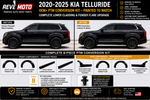 2020-2025 Kia Telluride Painted-to-Match Appearance Package Conversion (8-Piece OEM+ Lower Cladding Kit), Ready to Install