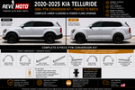 2020-2025 Kia Telluride Painted-to-Match Appearance Package Conversion (8-Piece OEM+ Lower Cladding Kit), Ready to Install