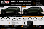 2020-2025 Kia Telluride Painted-to-Match Appearance Package Conversion (8-Piece OEM+ Lower Cladding Kit), Ready to Install