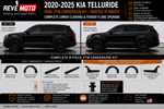 2020-2025 Kia Telluride Painted-to-Match Appearance Package Conversion (8-Piece OEM+ Lower Cladding Kit), Ready to Install