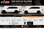 2020-2025 Kia Telluride Painted-to-Match Appearance Package Conversion (8-Piece OEM+ Lower Cladding Kit), Ready to Install