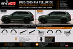2020-2025 Kia Telluride Painted-to-Match Appearance Package Conversion (8-Piece OEM+ Lower Cladding Kit), Ready to Install