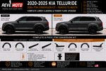 2020-2025 Kia Telluride Painted-to-Match Appearance Package Conversion (8-Piece OEM+ Lower Cladding Kit), Ready to Install