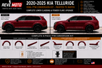 2020-2025 Kia Telluride Painted-to-Match Appearance Package Conversion (8-Piece OEM+ Lower Cladding Kit), Ready to Install