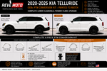 2020-2025 Kia Telluride Painted-to-Match Appearance Package Conversion (8-Piece OEM+ Lower Cladding Kit), Ready to Install