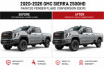 2020-2026 GMC Sierra 2500HD Painted Fender Flare Conversion (OEM) | Painted to Match, Ready to Install 