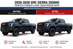 2020-2026 GMC Sierra 2500HD Painted Fender Flare Conversion (OEM) | Painted to Match, Ready to Install - Sacr'e Blue Metallic (WA409Y)