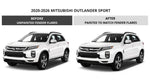 2020-2026 Mitsubishi Outlander Sport Painted Fender Flare Conversion Kit (OEM | Set of 4) | Textured Black to Painted-to-Match Upgrade