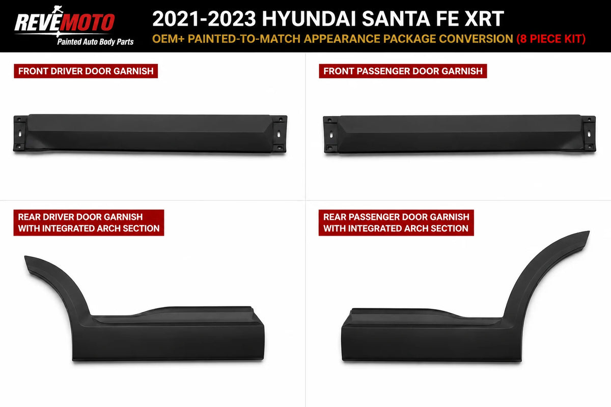 2021-2023 Hyundai Santa Fe XRT Painted-To-Match Appearance Package Conversion (OEM 8-Piece Kit) |  Door Garnishes