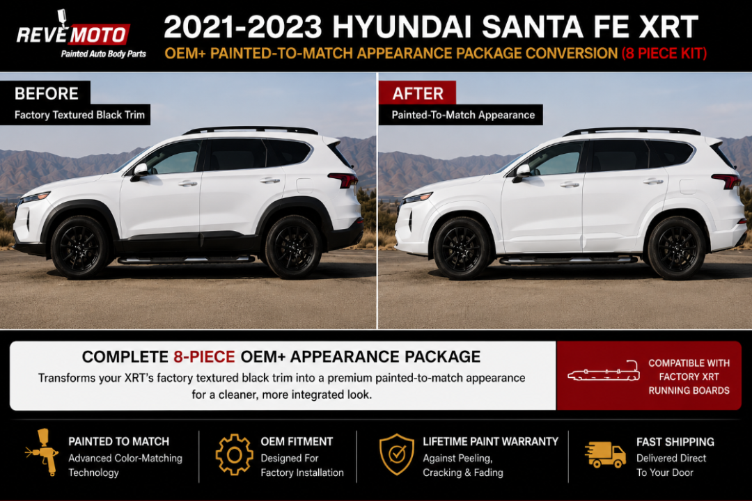 2021-2023 Hyundai Santa Fe XRT Painted-To-Match Appearance Package Conversion (OEM 8-Piece Kit) | Body Color Fender Flares & Door Garnishes