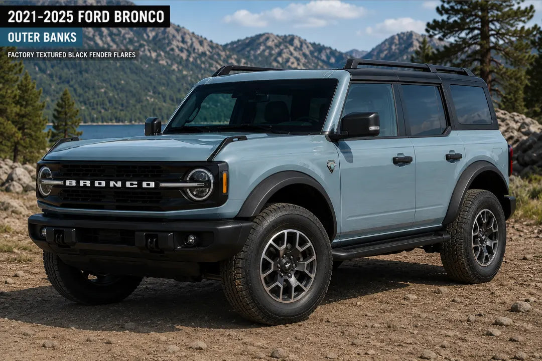 2021-2025 Ford Bronco (Outer Banks) Fender Flare Conversion (OEM | Set of 4) Before 