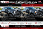 2021-2026 Ford F-150 Raptor Painted Fender Flare Conversion (OEM | Set of 4) | Painted to Match, Ready to Install