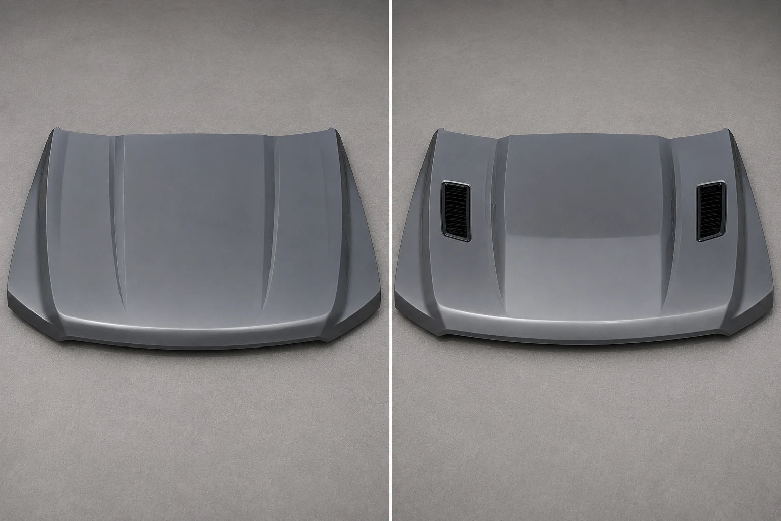 2021-2025 Ford F-150 XL/XLT to Tremor Hood Conversion | Painted to Match, Ready to Install - Before and After Image