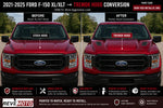 2021-2025 Ford F-150 XL/XLT to Tremor Hood Conversion | Painted to Match, Ready to Install - Ruby Red Metallic (RR)