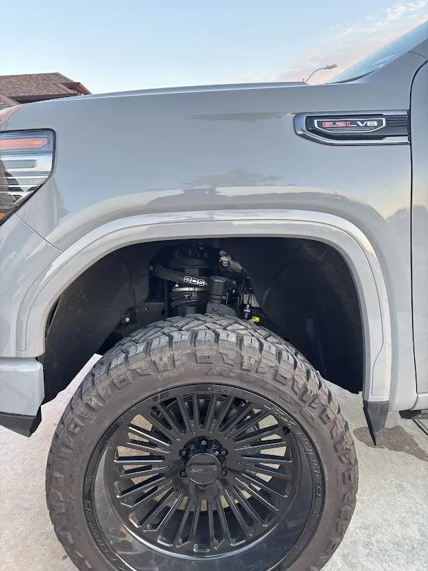 2021-2025 GMC Sierra Fender Flare Painted (1500 | Set of Four | WITH: AT4X Trim) Barb Wire Metallic (WA633D) 84828571