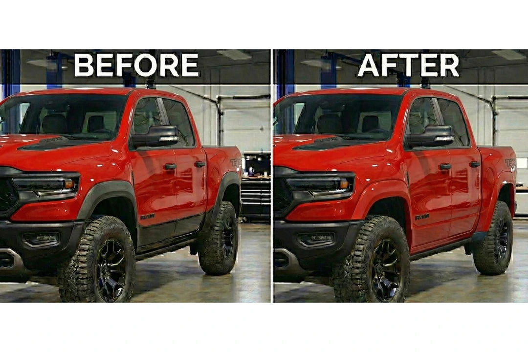 2021-2026 Ram 1500 TRX Fender Flares Conversion Textured Black to Painted Agricultural Red P61