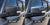 2021–2025 Ford Bronco painted mirror cap conversion before and after, showing factory black MIC and painted-to-match OEM mirror caps
