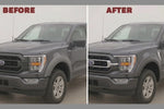 2021–2025 Ford F-150 Painted Fender Flare Conversion (Factory Style | Set of 4) - Before and After Image