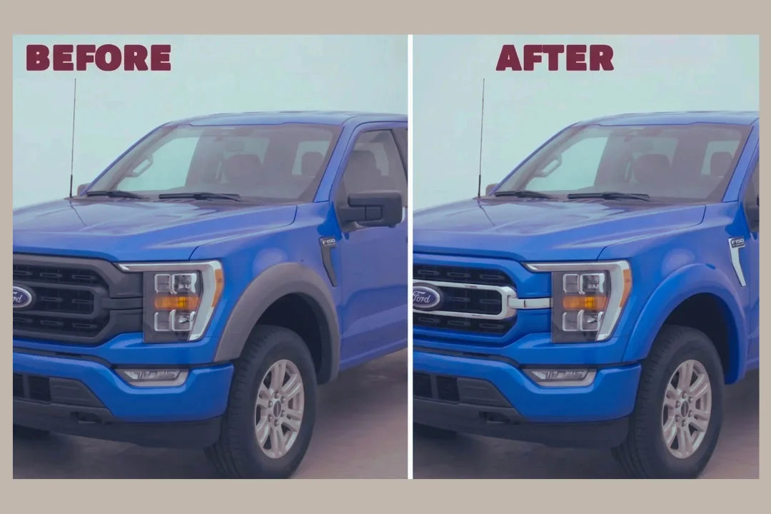 2021–2025 Ford F-150 Painted Fender Flare Set (OEM | Set of 4) – Painted to Match, Ready to Install Velocity Blue E7