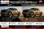 2022-2023 Ford F-150 : Painted Fender Flare Conversion (Pocket Flares | Set of 4) | Painted to Match, Ready to Install - Bronze Fire Metallic (H7)