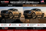 2022-2023 Ford F-150 : Painted Fender Flare Conversion (Pocket Flares | Set of 4) | Painted to Match, Ready to Install - Bronze Fire Metallic (H7)