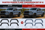 2022-2024 Nissan Frontier PRO-4X, PRO-X Painted Fender Flare Conversion (Set of 4) | Painted to Match, Ready to Install