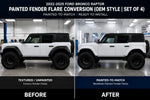2022-2025 Ford Bronco Raptor Painted Fender Flare Conversion (OEM Style | Set of 4) | Painted to Match, Ready to Install