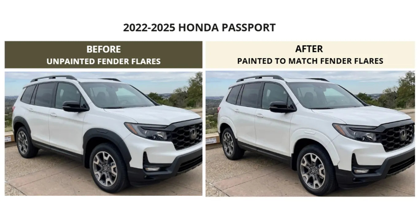 2022-2025 Honda Passport Painted Fender Flares Textured to Painted to Match Conversion (OEM | Set of 4) | Painted to Match, Ready to Install