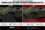 2022-2026 Nissan Pathfinder Painted Fender Flare Conversion (Set of 6) | OEM-Style Body Color Wheel Arch Trim | Painted to Match | ReveMoto - Before and After Image