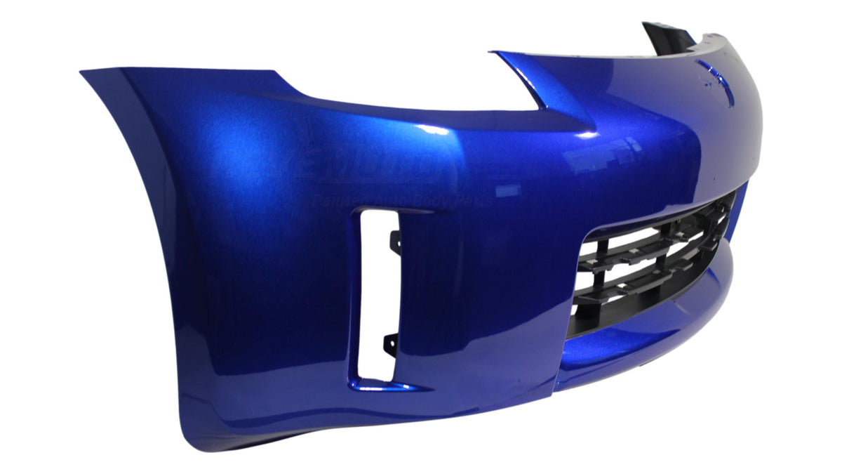 2006-2009 Nissan 350Z Front Bumper Painted Daytona Blue Metallic/Metallic Blue Line (B17) FBM22CF40H NI1000234