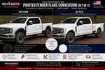 2023-2024 Ford F-250 Painted Fender Flare Conversion (OEM | Set of 4) | Painted to Match, Ready to Install - Star White Pearl  (AZ)