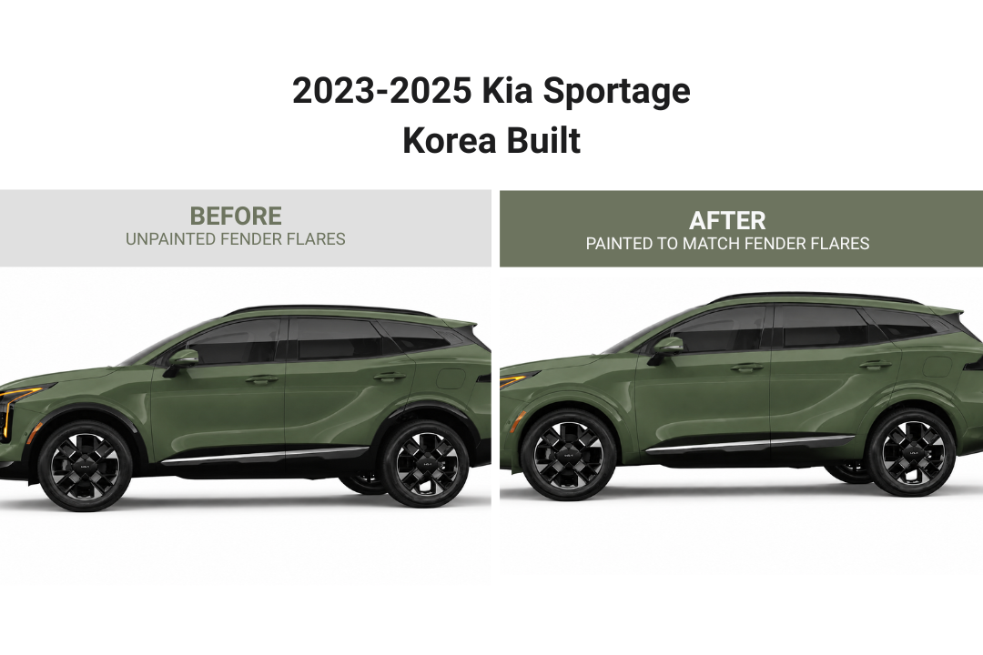 2023-2025 Kia Sportage Fender Flares Painted (Korea Built & Hybrid | Set of 4) Complete Kit, Front and Rear
