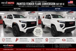 2023-2025 GMC Canyon Painted Fender Flare Painted (OEM; Set of 4) | Painted to Match, Ready to Install - Before and After Image - Abalone White Pearl (WA140X)