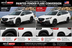 2023-2025 Subaru Outback Painted Fender Flare Conversion Kit (OEM Style | Set of 4) – Painted to Match, Ready to Install - Before and After Image 