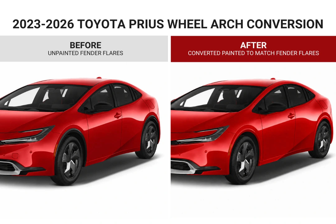 2023-2026 Toyota Prius Painted Fender Flare Wheel Arch Conversion Set of 4 Painted to Match Ready to Install