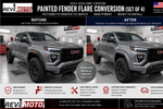 2023-2026 GMC Canyon Painted Fender Flare Painted (OEM; Set of 4) | Painted to Match, Ready to Install - Sharskin Metallic (WA130H)