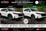 2023-2026 Honda CR-V Painted-to-Match Fender Flare Conversion Kit (OEM Style | 6-Piece Set) - Before and After Image
