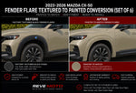2023-2026 Mazda CX-50 Fender Flare Textured to Painted Conversion (Set of 6) Before and After Image