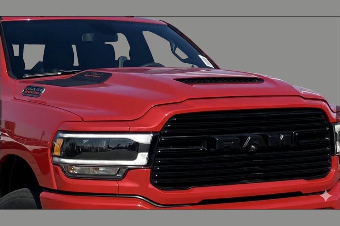 2023-2026 Ram 2500/3500 Sport Hood Painted for Sale 68534237AC Replaces: 68534237AB Agriculture Red Code: P61