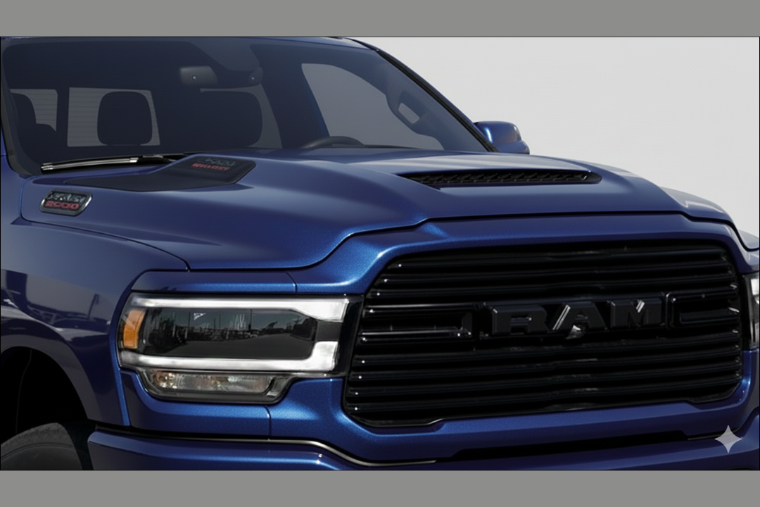 2023-2026 Ram 2500/3500 Sport Hood Painted for Sale 68534237AC Replaces: 68534237AB Patriot Blue Pearl Code: PPX