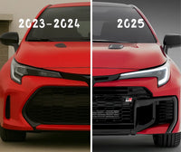2023+ Toyota GR Corolla to 2025+ Toyota GR Corolla Painted Front Bumper Conversion Kit 521191A970 ReveMoto Painted Auto Parts Replacement Before and After